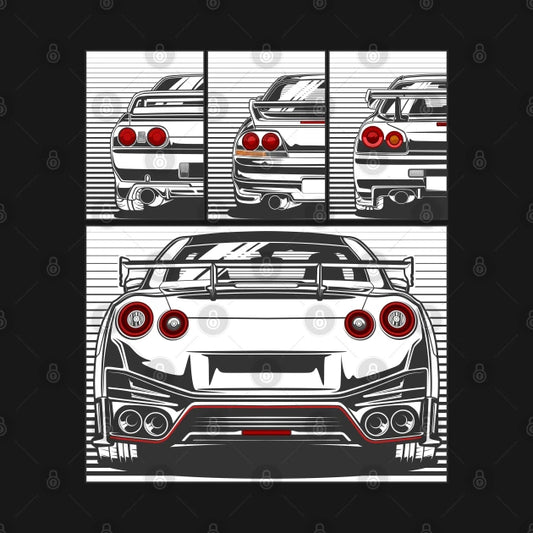 Generation Of Nissan Gtr Series Hoodie