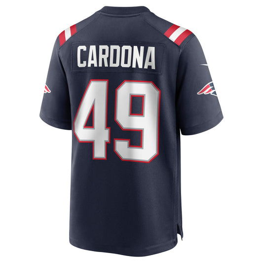 Joe Cardona New England Patriots Game Jersey - Navy