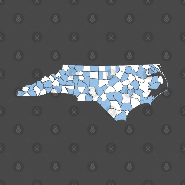 Unc North Carolina County Colors T-Shirt
