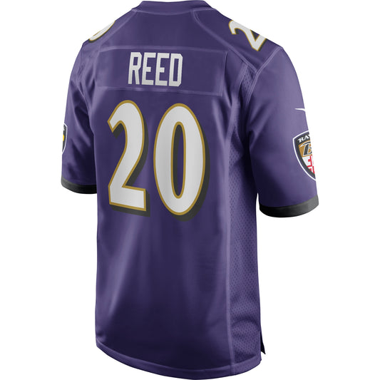 Ed Reed Baltimore Ravens Game Retired Player Jersey - Purple