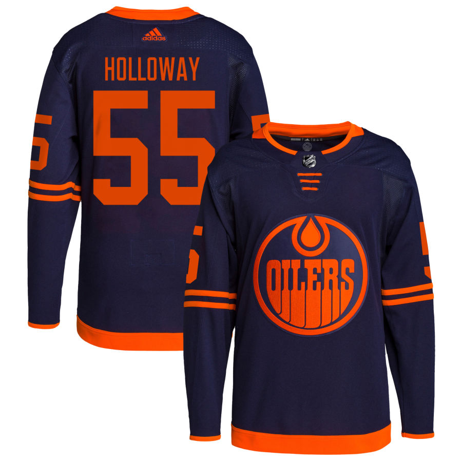 Dylan Holloway Edmonton Oilers Alternate Primegreen Authentic Pro Jersey - Navy