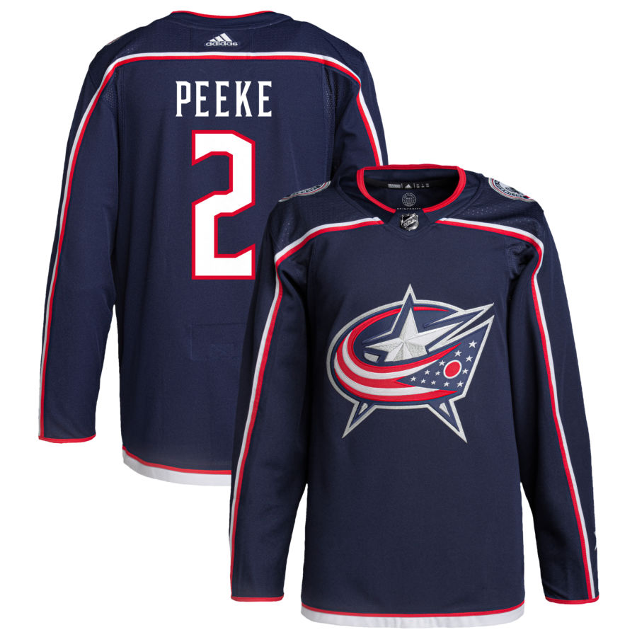 Andrew Peeke Columbus Blue Jackets Home Primegreen Authentic Pro Jersey - Navy