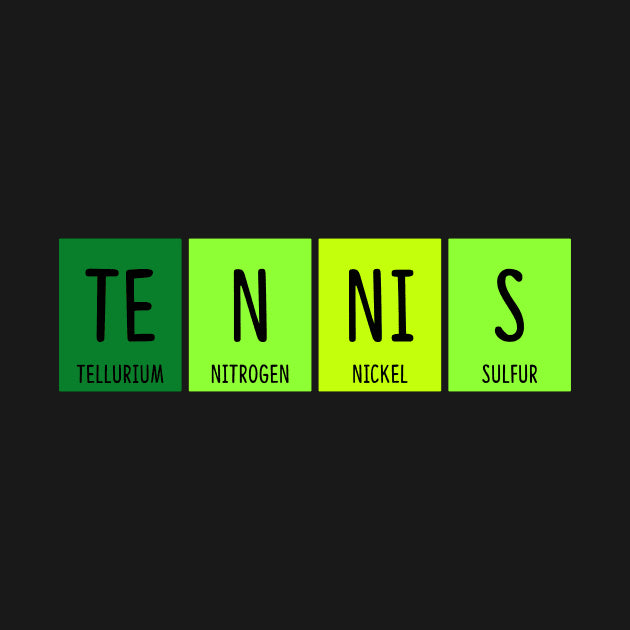 Tennis Chemistry Periodic Table Element Science Pun Hoodie