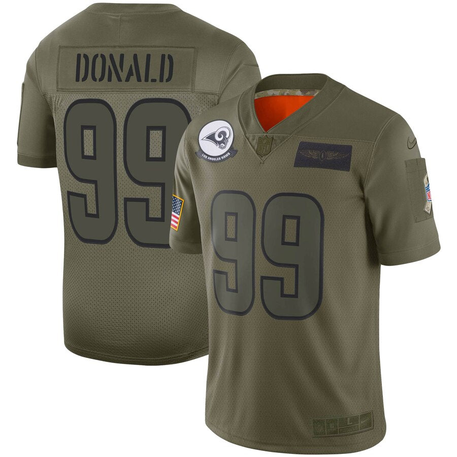 Aaron Donald Los Angeles Rams Nike Youth 2019 Salute To Service Game Jersey Olive