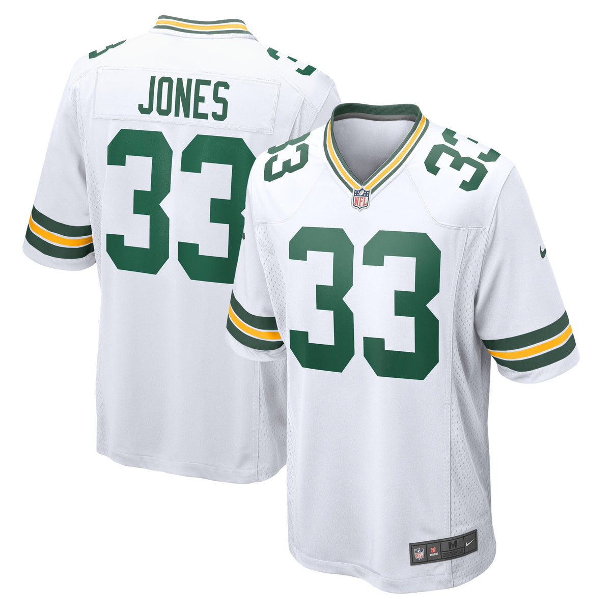 Aaron Jones Green Bay Packers Nike Game Player Jersey White