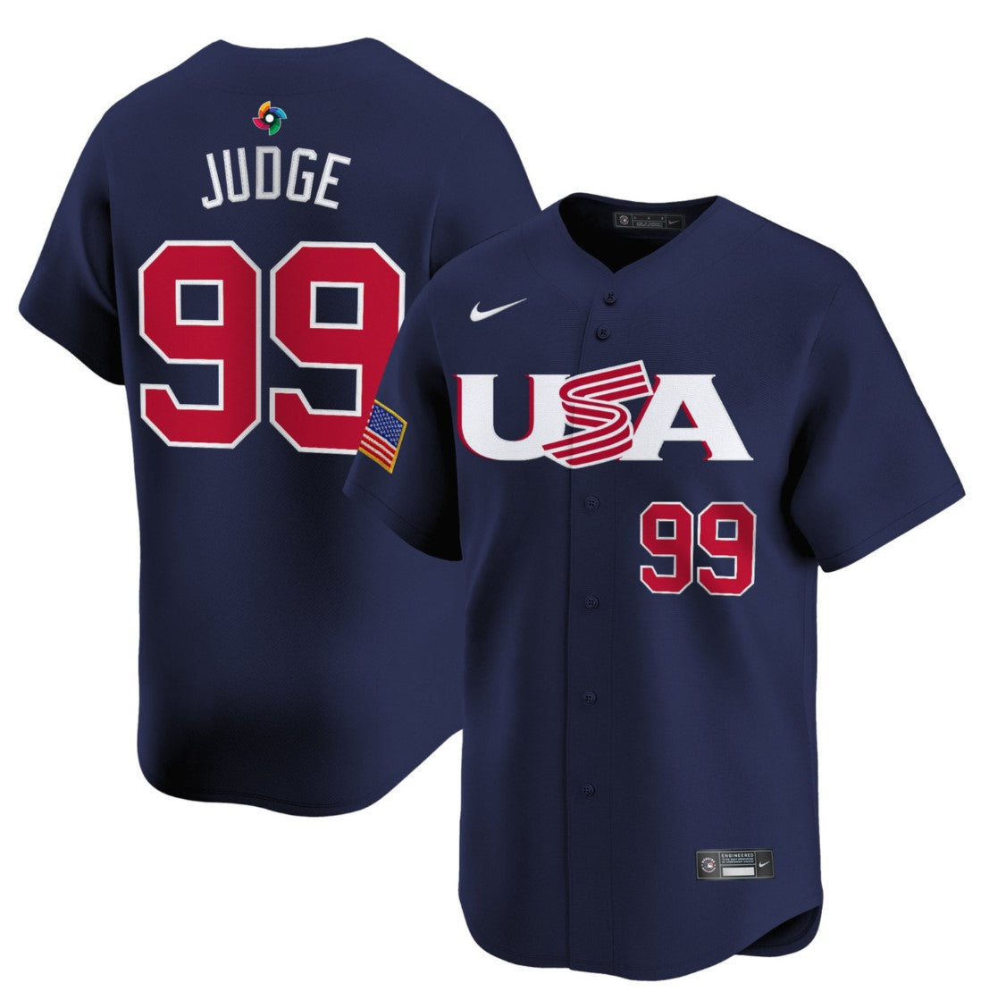 Aaron Judge Jersey #99 Projected Team USA World Baseball Classic 2023 Style 2026
