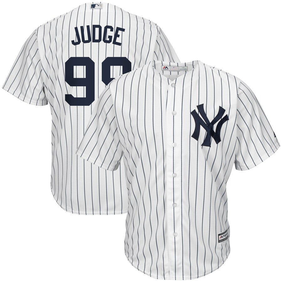 Aaron Judge New York Yankees Majestic Home Cool Base Player Jersey White Navy
