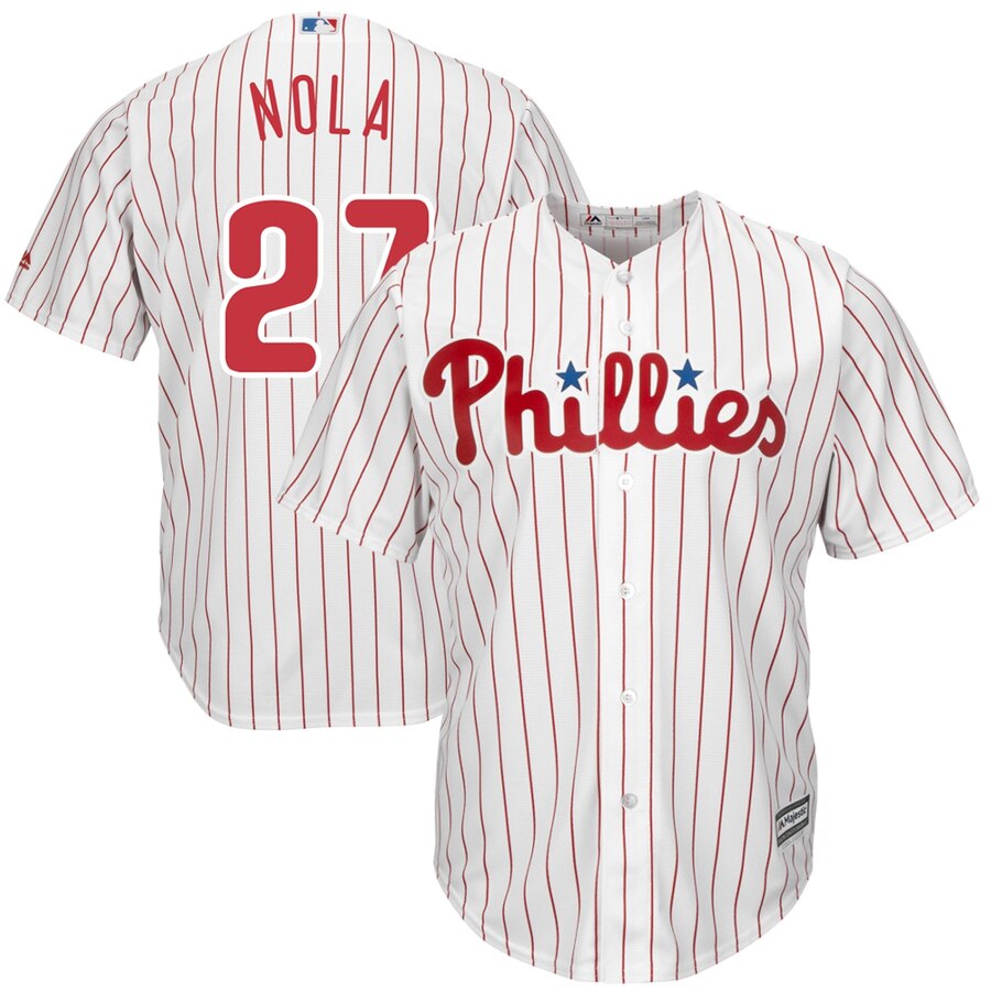 Aaron Nola Philadelphia Phillies Majestic Official Cool Base Player Jersey White