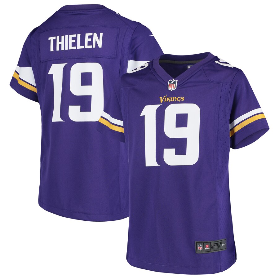 Adam Thielen Minnesota Vikings Nike Girls Youth Game Jersey Purple