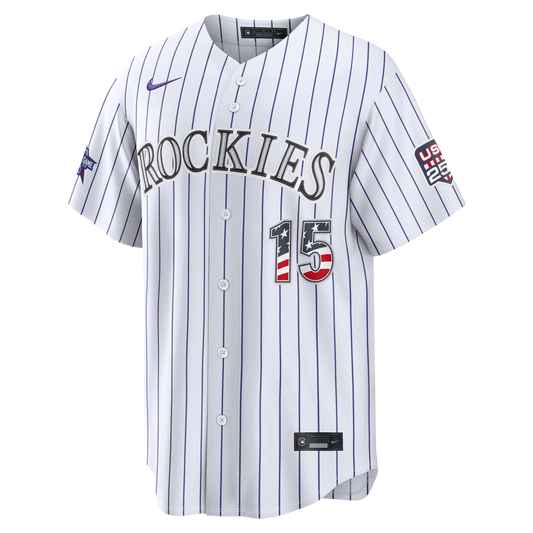 2026 All-Star Edition Stars & Stripes Men's Colorado Rockies Hunter Goodman Nike White Stadium Jersey