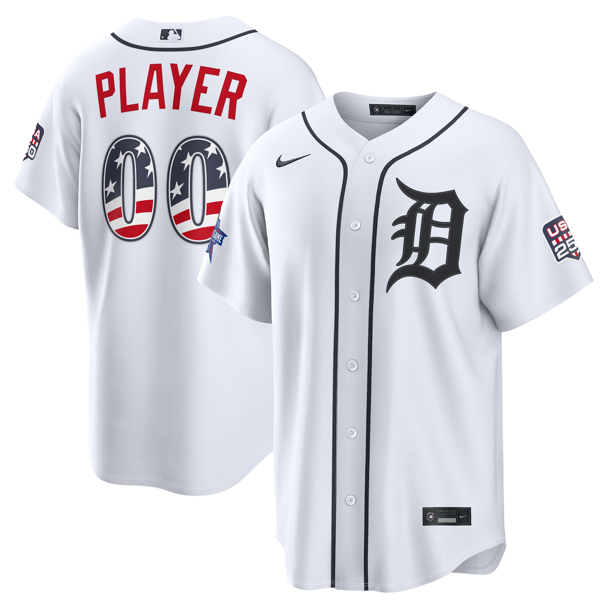 2026 All-Star Edition Stars & Stripes Men's Detroit Tigers Nike White Stadium Pick-A-Player Jersey