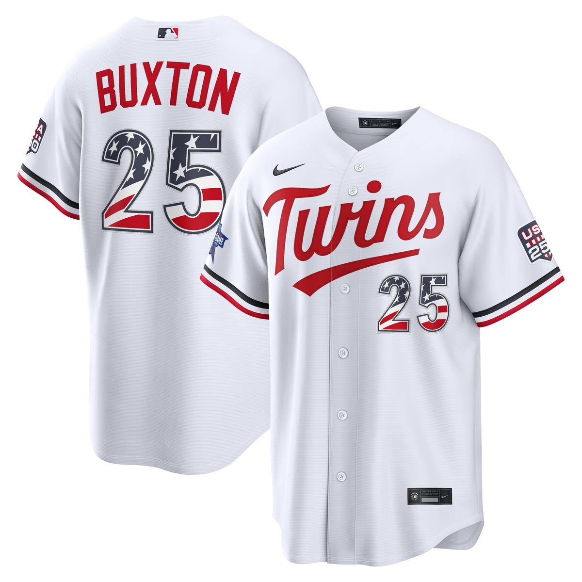 2026 All-Star Edition Stars & Stripes Men's Minnesota Twins Byron Buxton Nike White Stadium Jersey