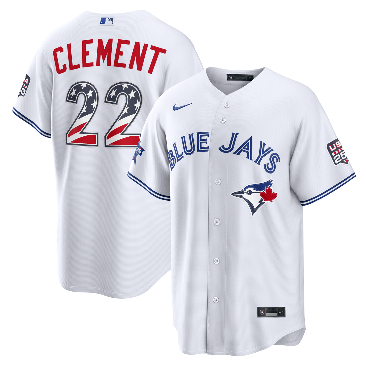 2026 All-Star Edition Stars & Stripes Men's Toronto Blue Jays Ernie Clement Nike White Stadium Jersey