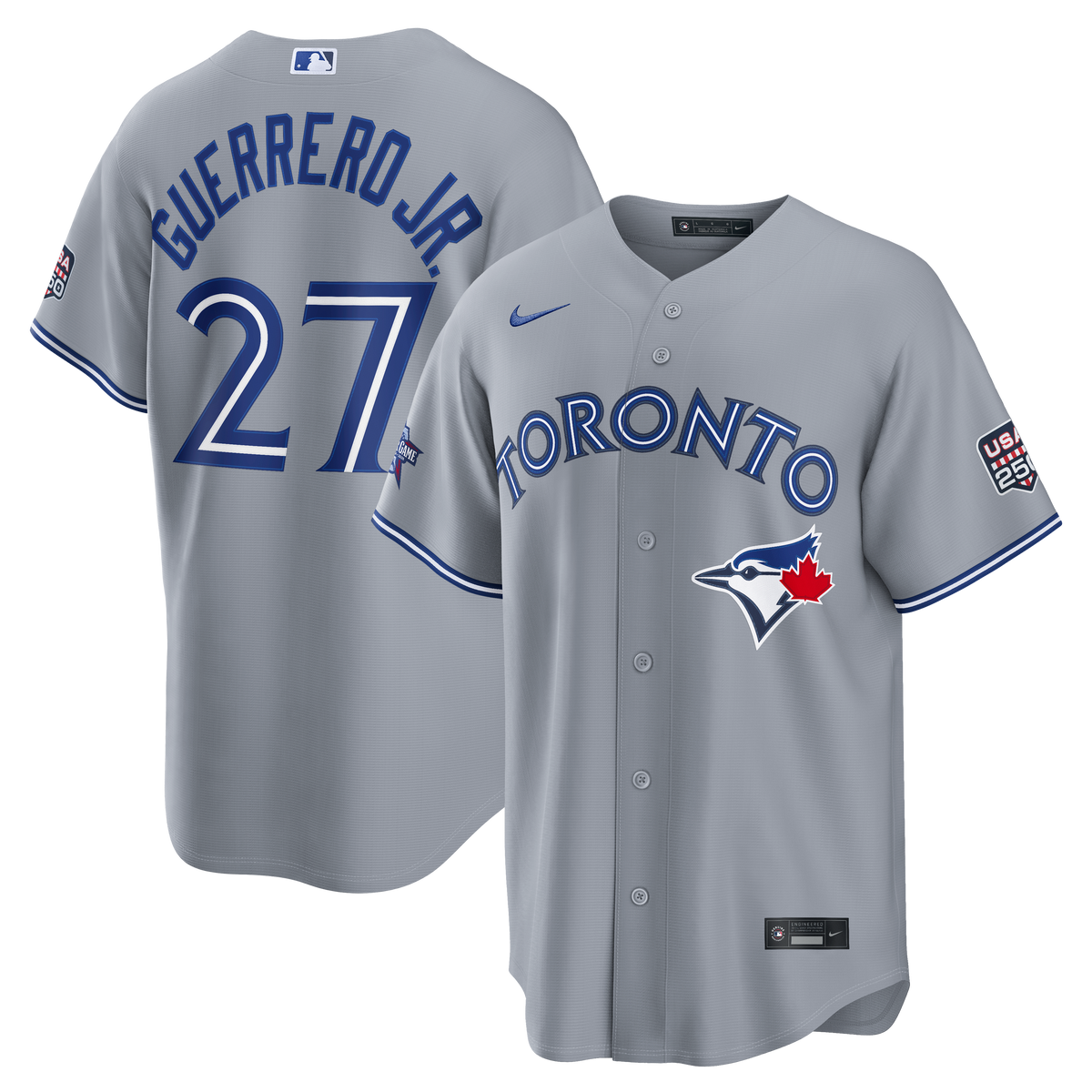 2026 All-Star Game Men's Toronto Blue Jays Vladimir Guerrero Jr. Nike Gray Replica Jersey