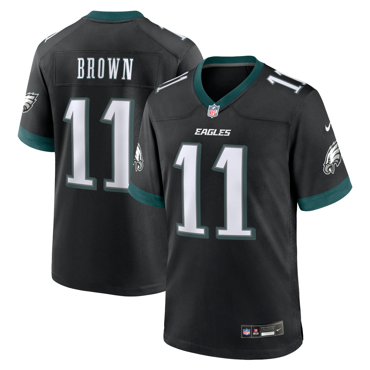 A.J. Brown Philadelphia Eagles Nike Alternate Game Jersey Black