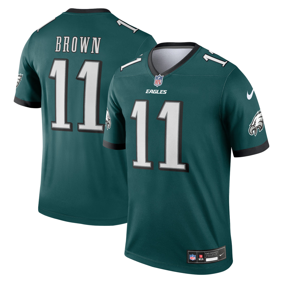 A.J. Brown Philadelphia Eagles Nike Legend Jersey Midnight Green