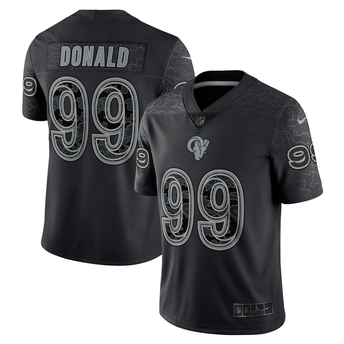 Aaron Donald Los Angeles Rams Nike RFLCTV Limited Jersey Black