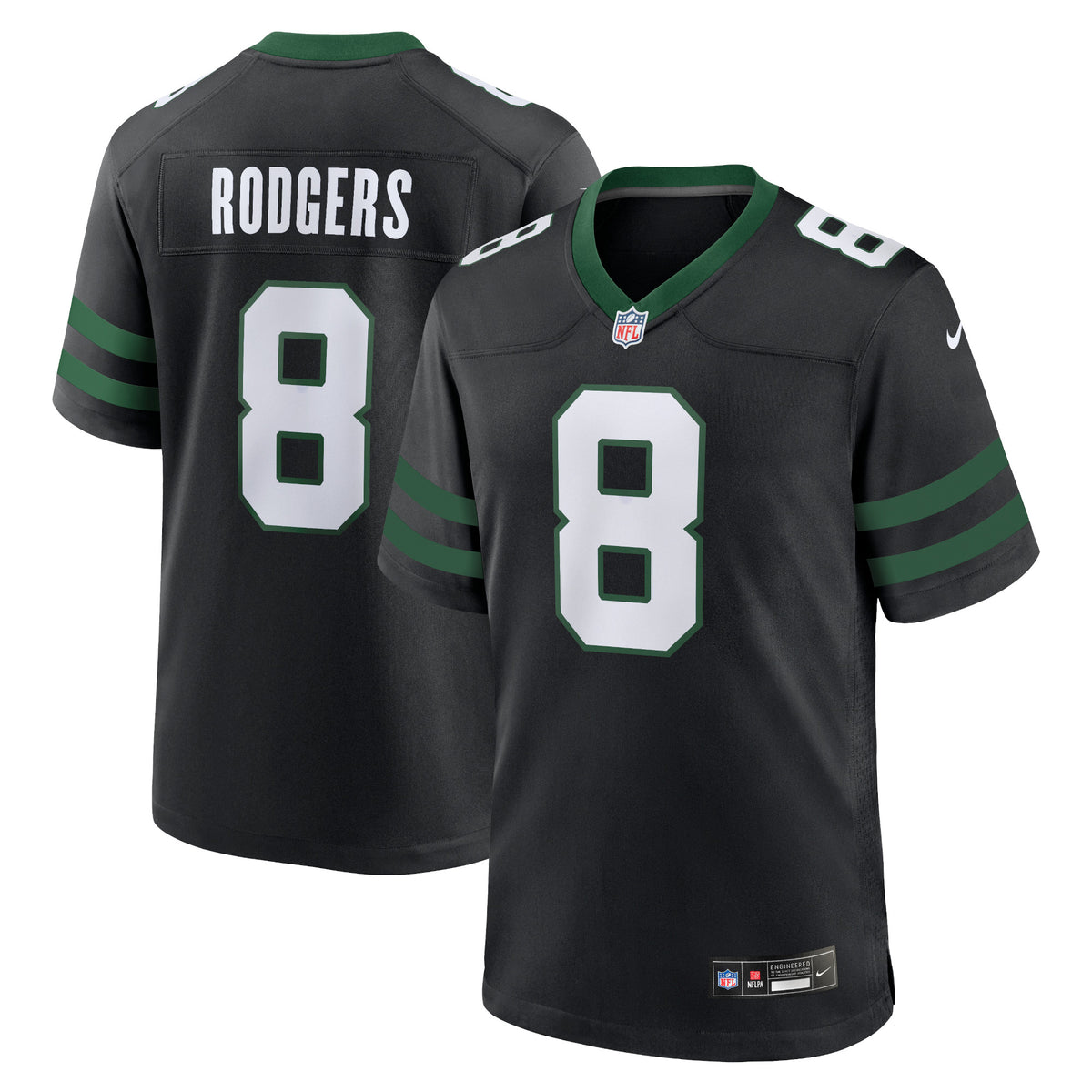 Aaron Rodgers New York Jets Nike Alternate Game Jersey Legacy Black