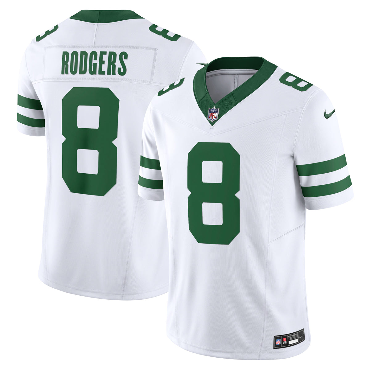 Aaron Rodgers New York Jets Nike Vapor F.U.S.E. Limited Jersey Legacy White