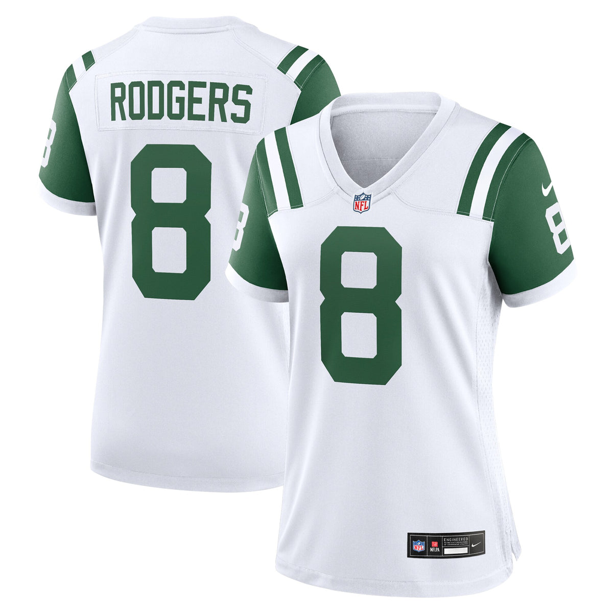 Aaron Rodgers New York Jets Nike Women's Classic Alternate Game Jersey White
