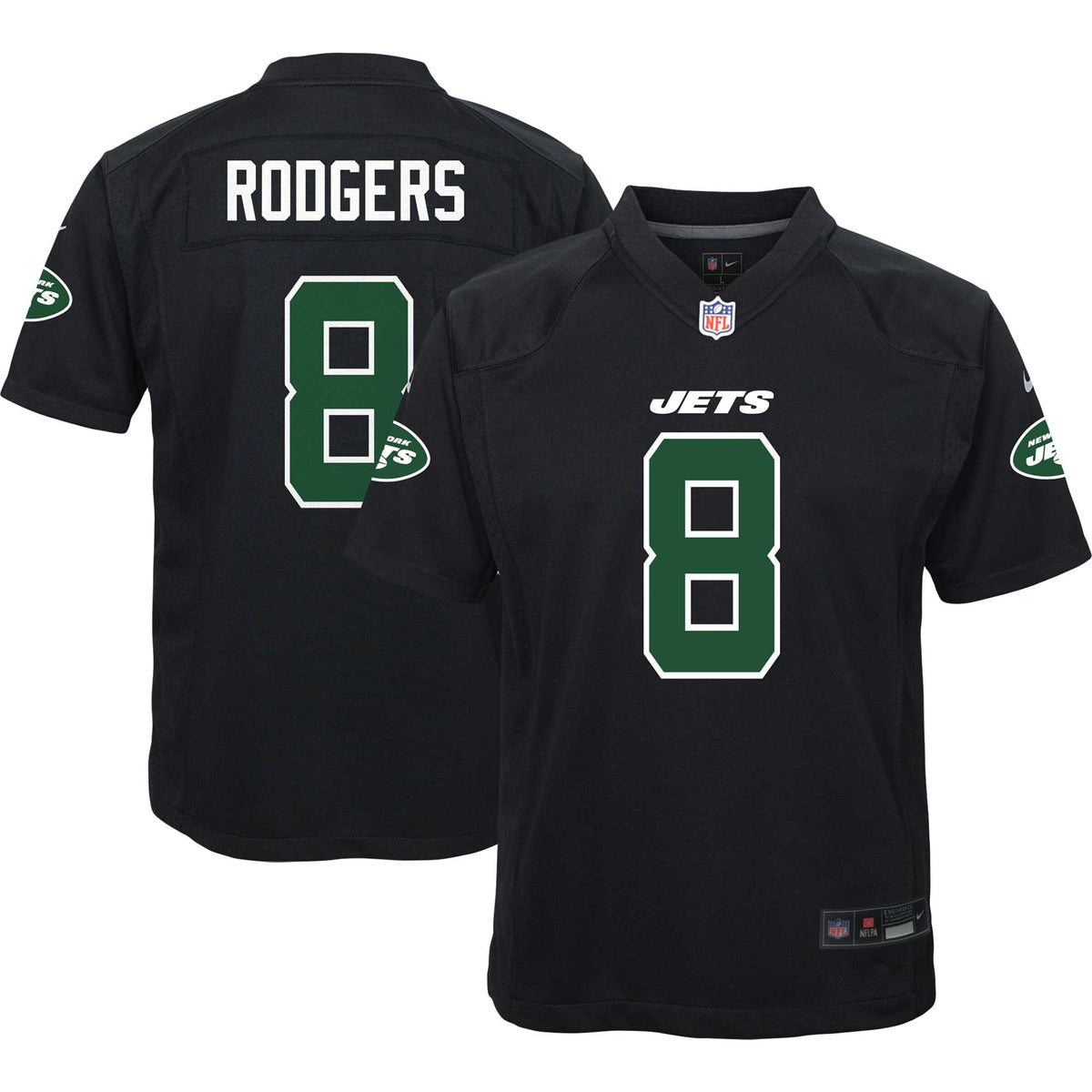 Aaron Rodgers New York Jets Nike Youth Game Fashion Jersey Black