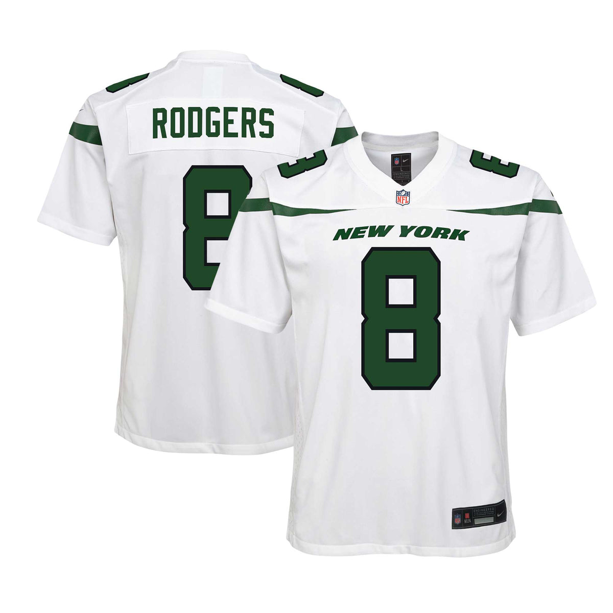 Aaron Rodgers New York Jets Nike Youth Game Jersey White