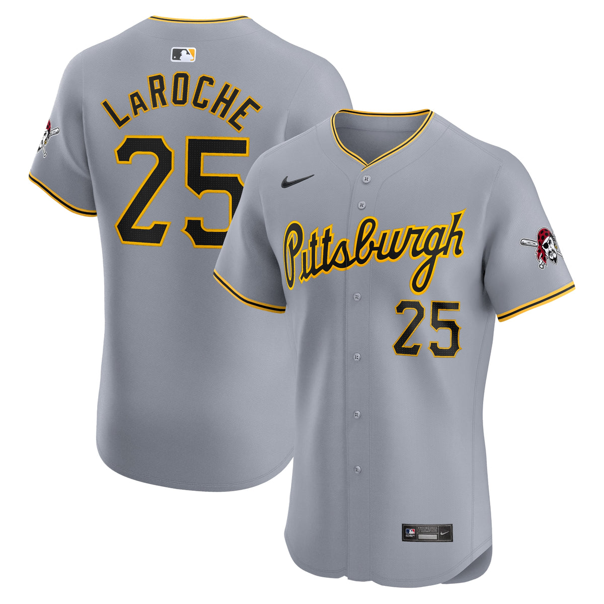 Adam LaRoche Pittsburgh Pirates Nike Road Elite Player Jersey Gray