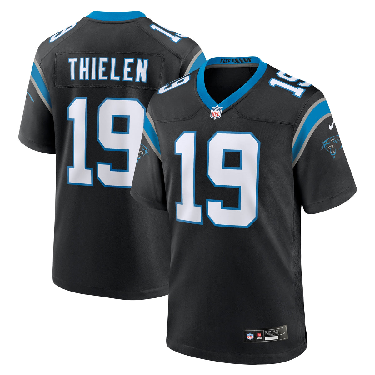 Adam Thielen Carolina Panthers Nike Team Game Jersey Black