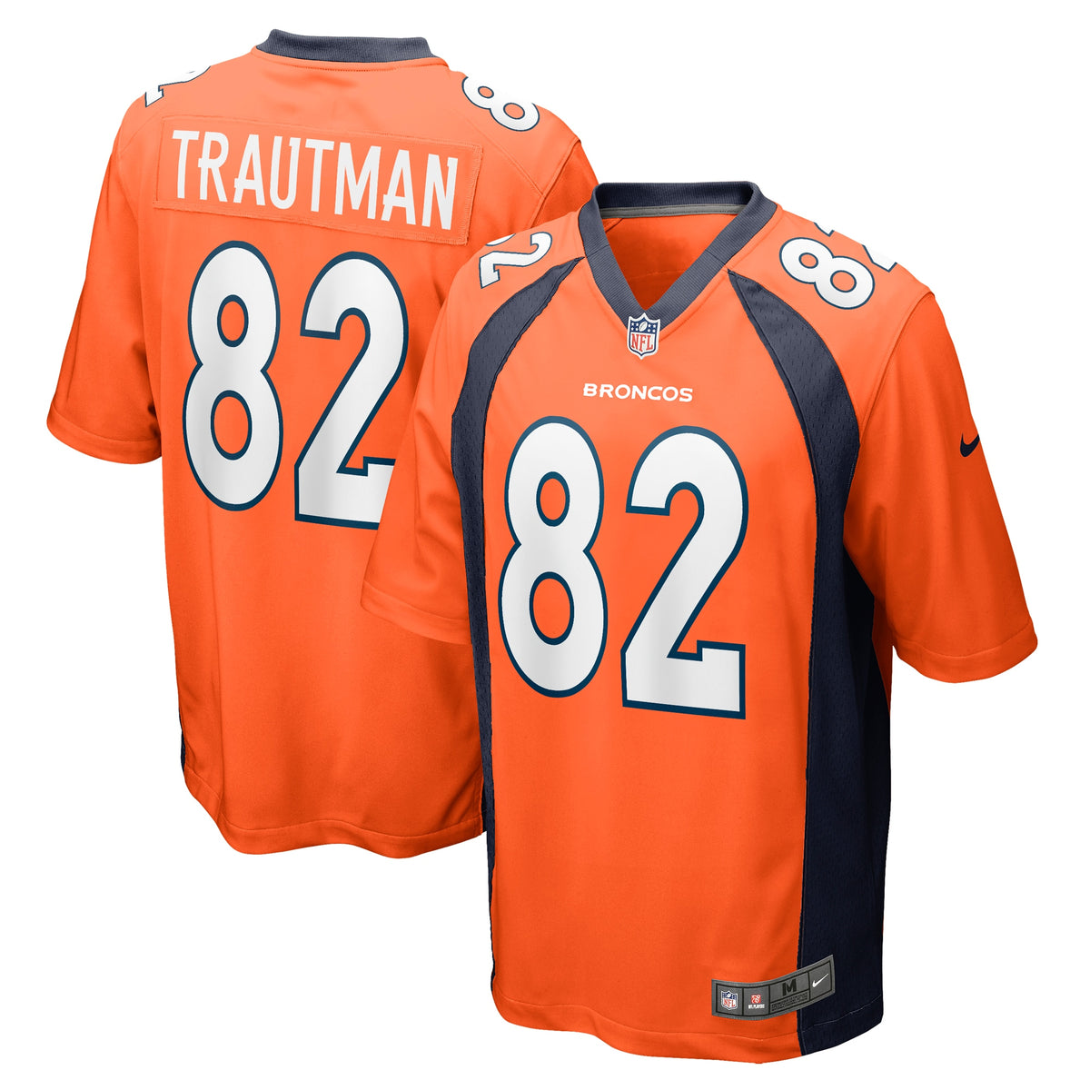 Adam Trautman Denver Broncos Nike Team Game Jersey Orange