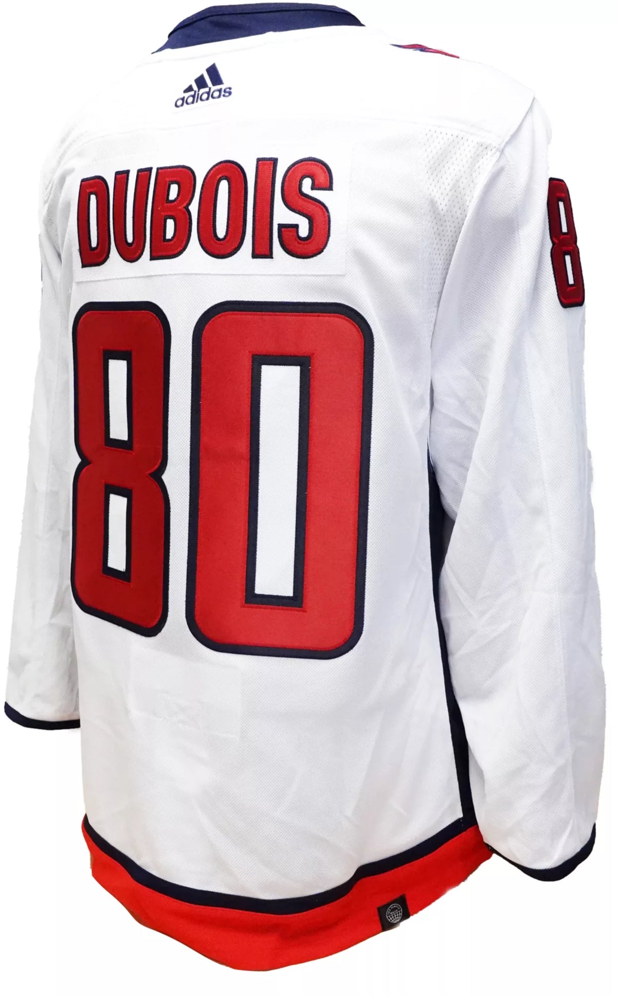 adidas Men's Washington Capitals Pierre Luc DuBois #80 White Premium Authentic Away Jersey