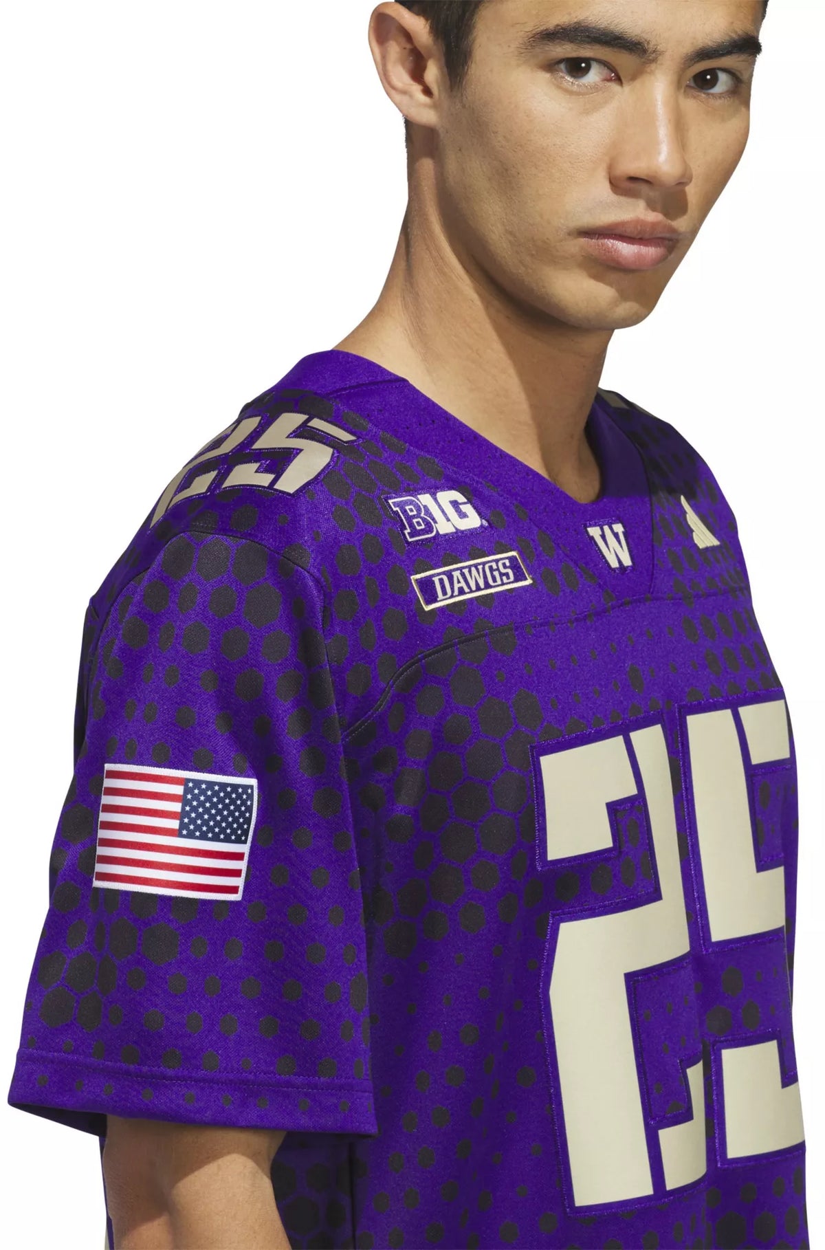 adidas Men's Washington Huskies Camo Premier Strategy Alternate Jersey