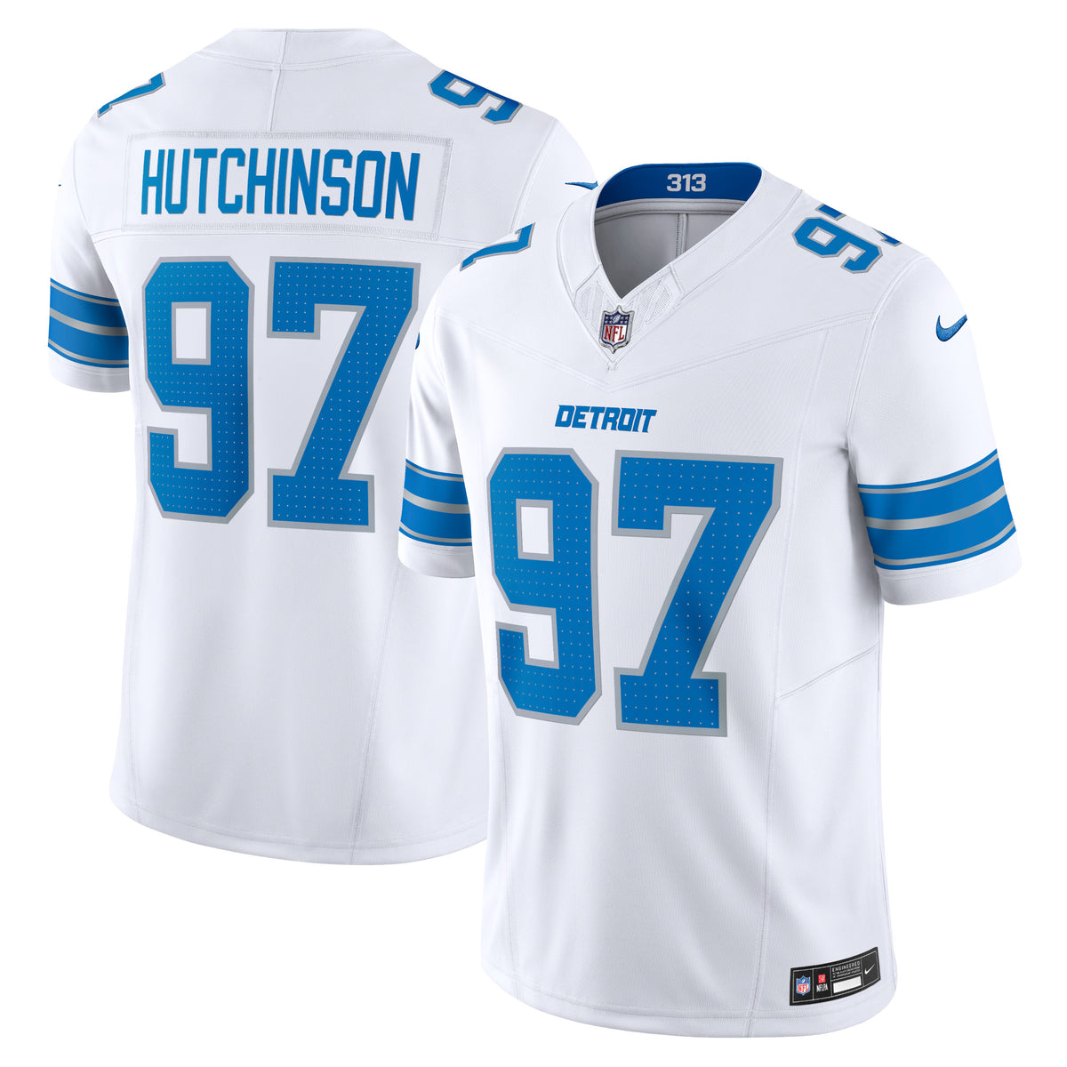 Aidan Hutchinson Detroit Lions Nike Vapor F.U.S.E. Limited Jersey White