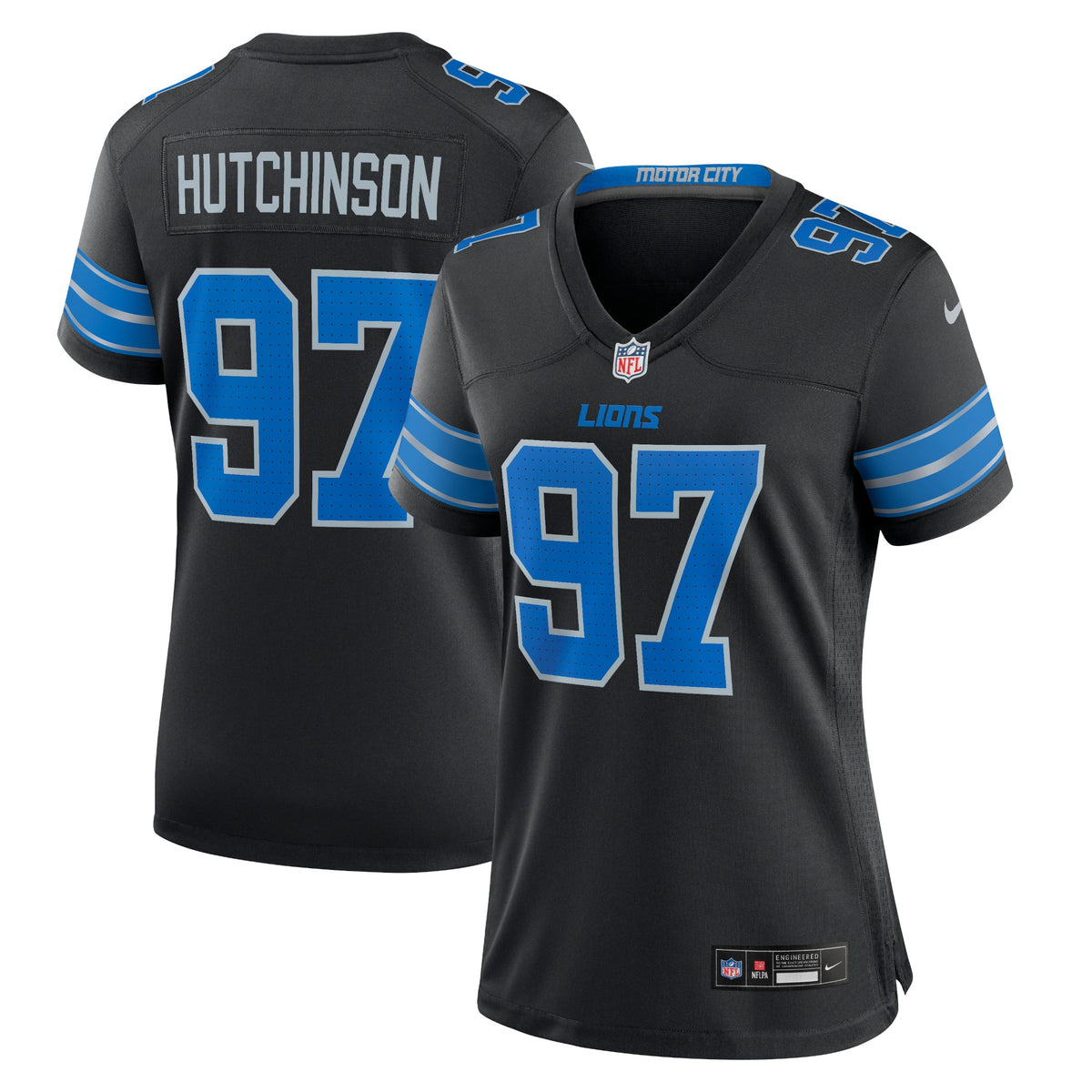 Aidan Hutchinson Detroit Lions Nike Women's 2nd Alternate Game Jersey Black