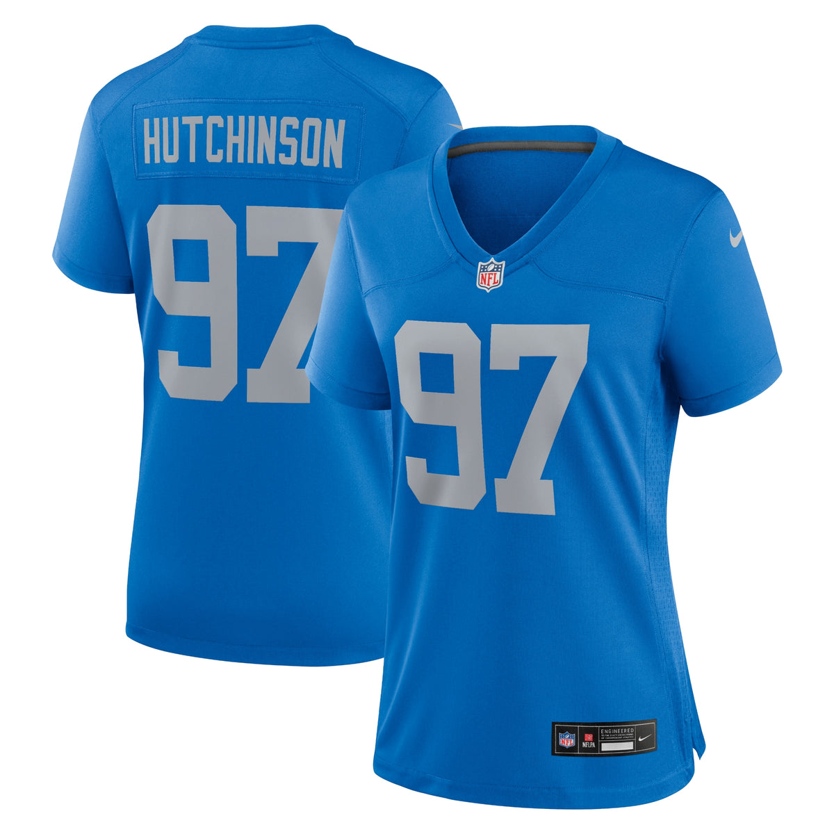 Aidan Hutchinson Detroit Lions Nike Women's Alternate Game Jersey Blue