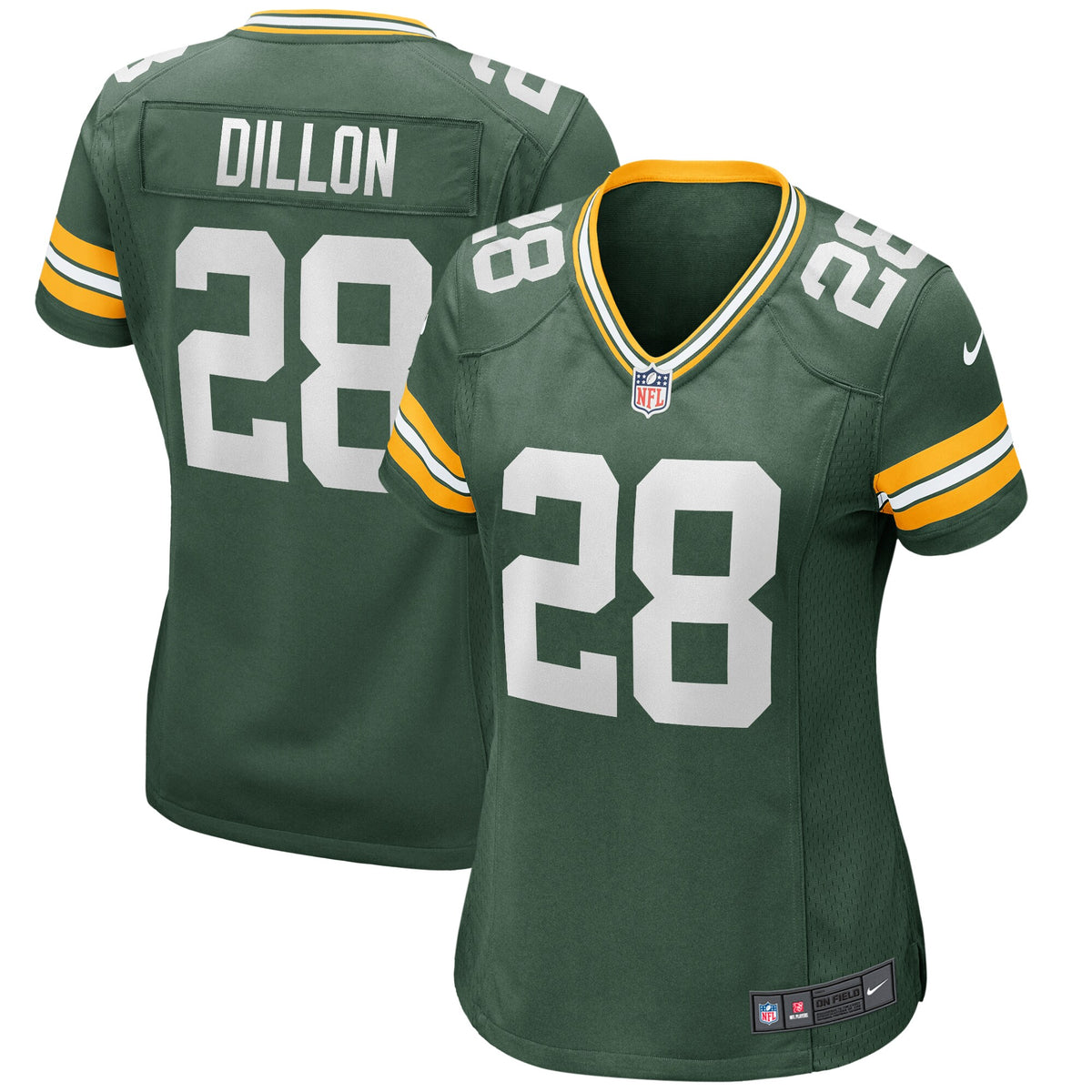 AJ Dillon Green Bay Packers Nike Women's Player Game Jersey Green