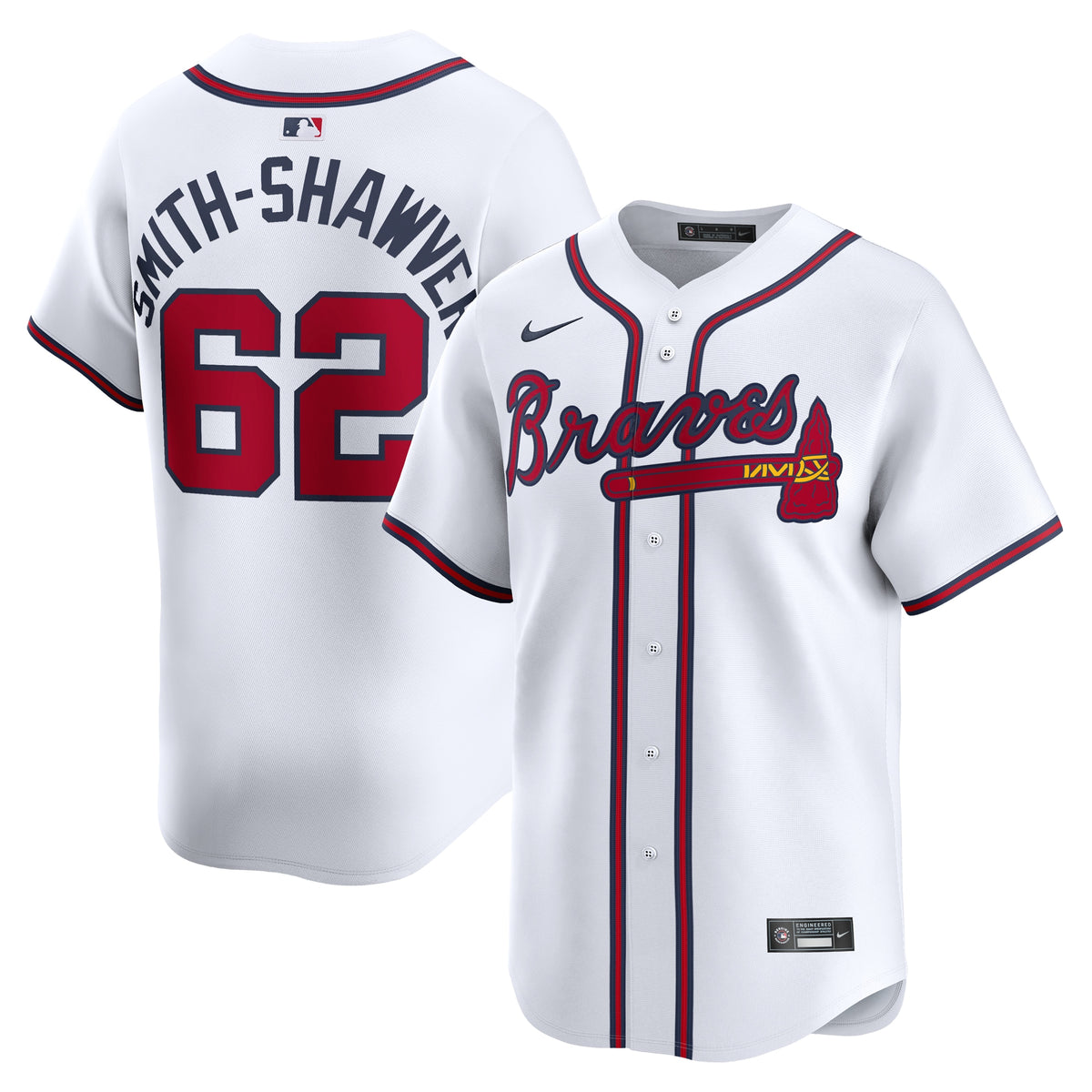 AJ Smith-Shawver Atlanta Braves Nike Home Limited Player Jersey White