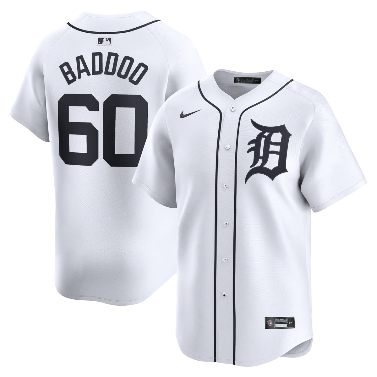 Akil Baddoo Detroit Tigers Nike Home Limited Player Jersey White
