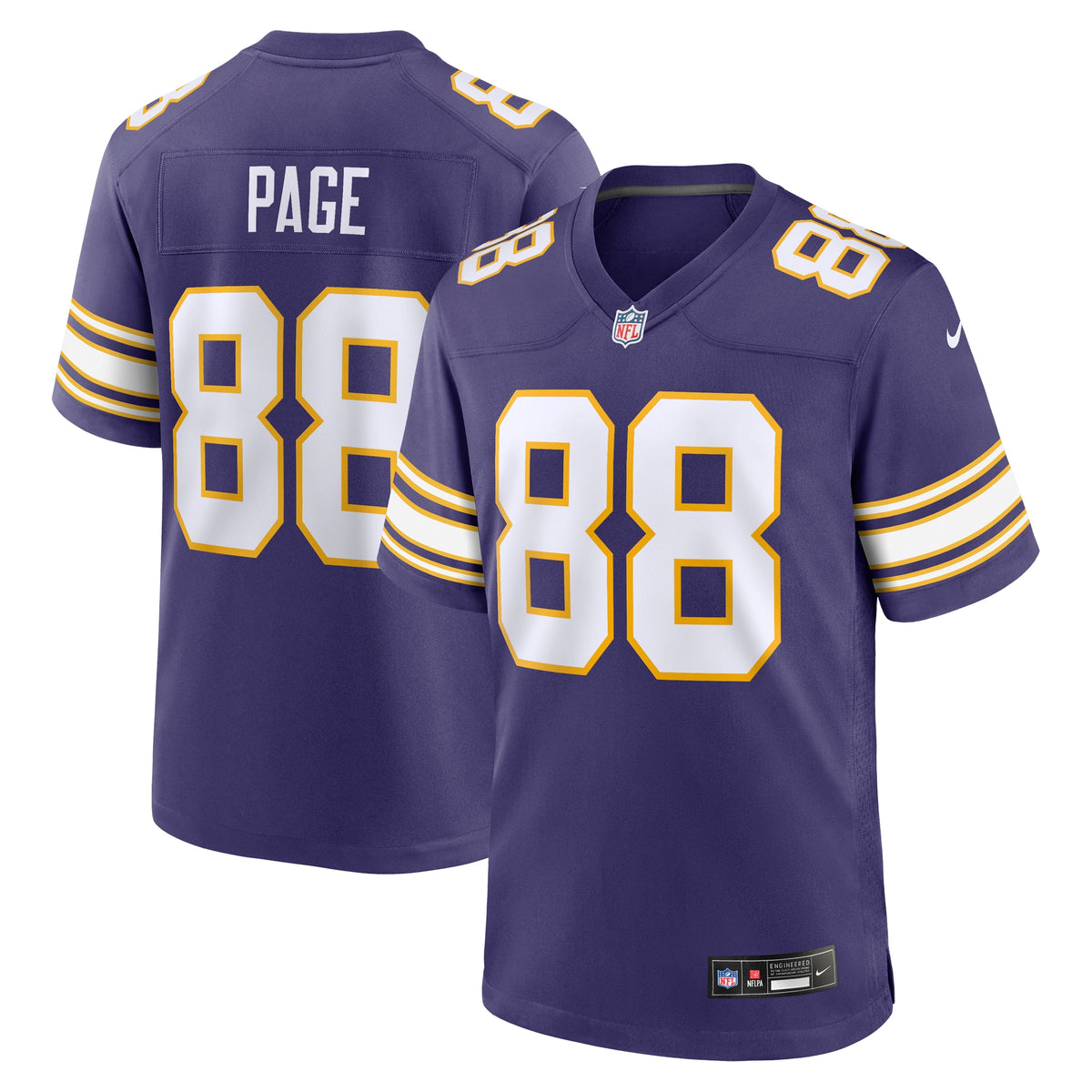 Alan Page Minnesota Vikings Nike Classic Retired Player Jersey Purple