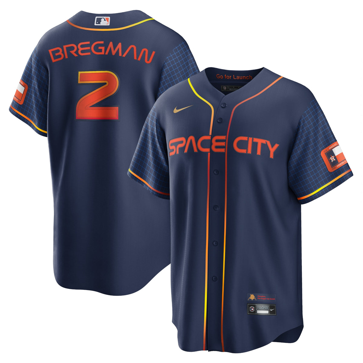 Alex Bregman Houston Astros Nike City Connect Replica Player Jersey Navy