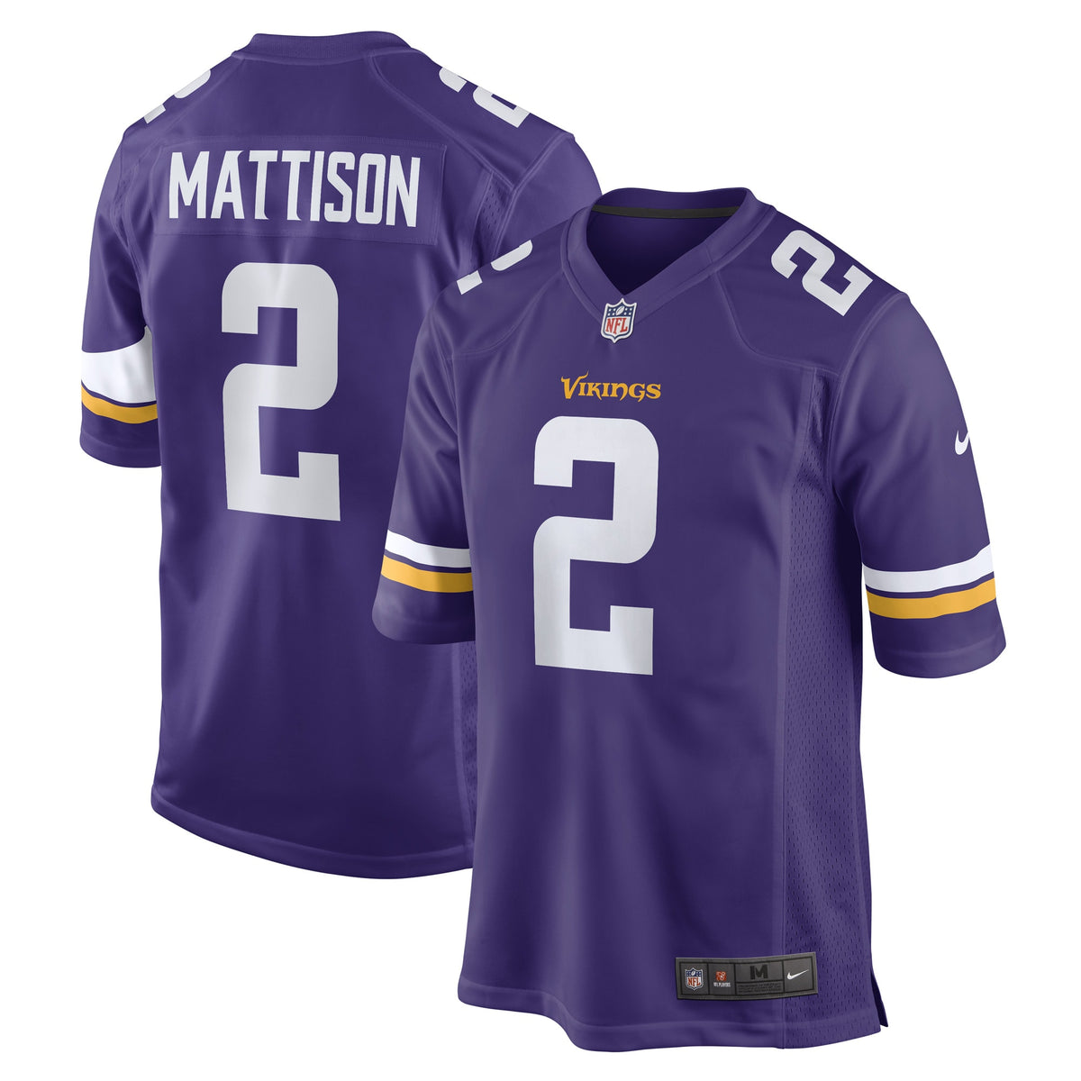 Alexander Mattison Minnesota Vikings Nike Game Player Jersey Purple