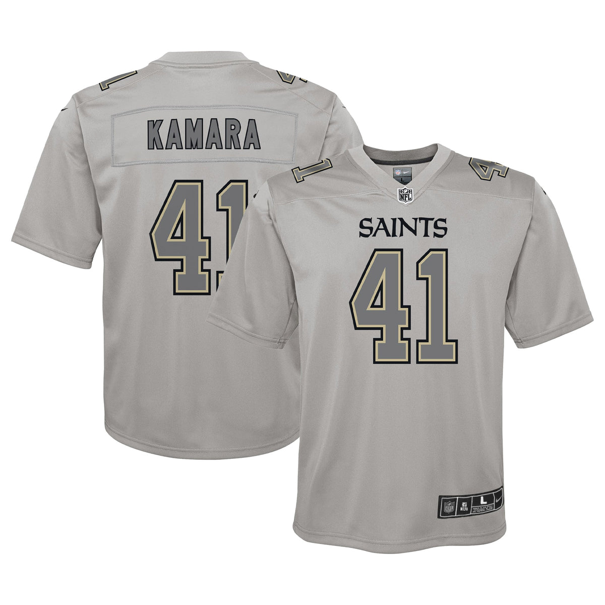 Alvin Kamara New Orleans Saints Nike Youth Atmosphere Game Jersey Gray