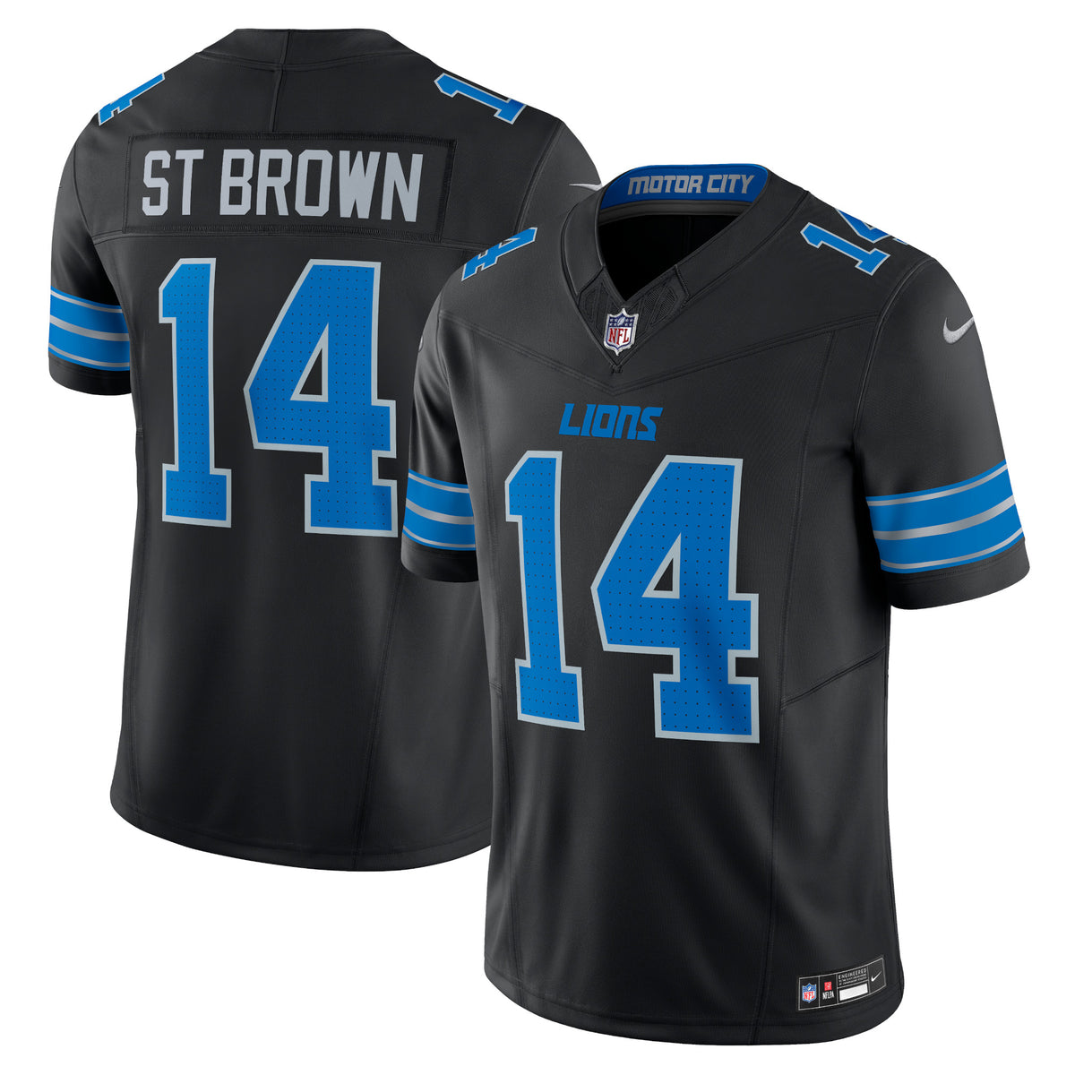 Amon-Ra St. Brown Detroit Lions Nike 2nd Alternate Vapor F.U.S.E. Limited Jersey Black