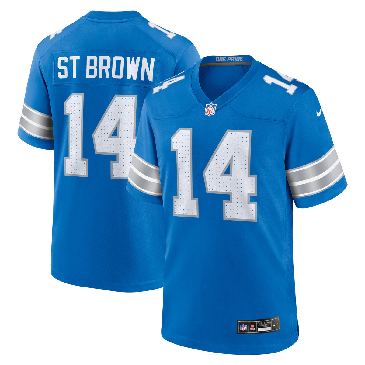Amon-Ra St. Brown Detroit Lions Nike Game Jersey Blue