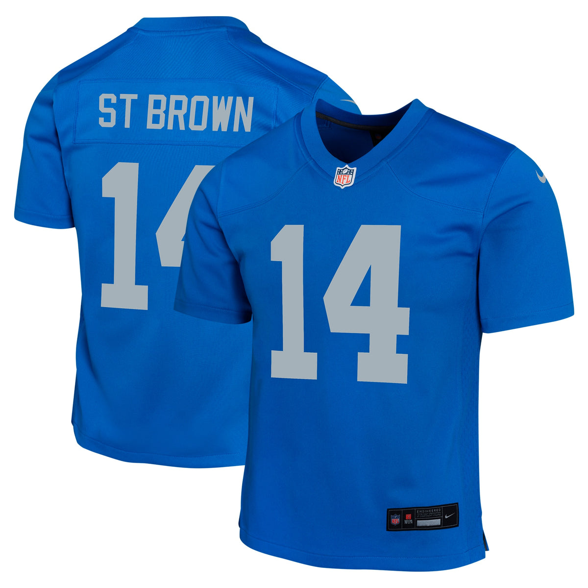 Amon-Ra St. Brown Detroit Lions Nike Youth Alternate Game Jersey Blue