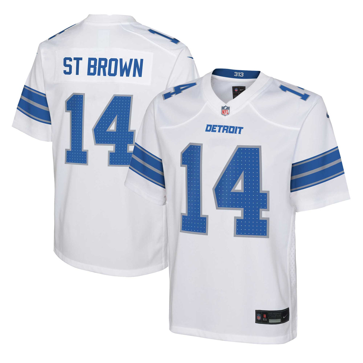 Amon-Ra St. Brown Detroit Lions Nike Youth Player Game Jersey White