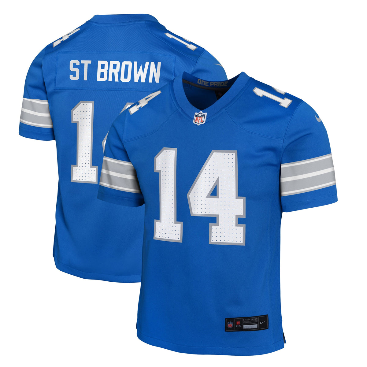 Amon-Ra St. Brown Detroit Lions Nike Youth Team Player Game Jersey Blue