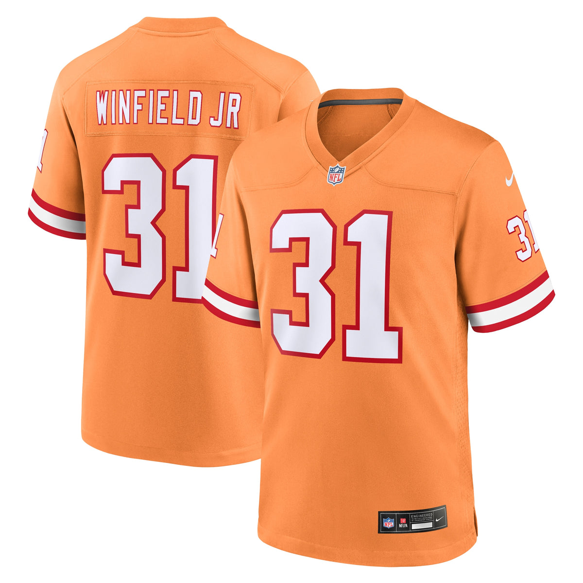 Antoine Winfield Jr. Tampa Bay Buccaneers Nike Throwback Game Jersey Orange