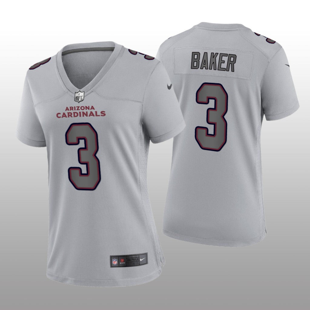 Arizona Cardinals Budda Baker Gray Jersey Atmosphere Fashion Game Women's