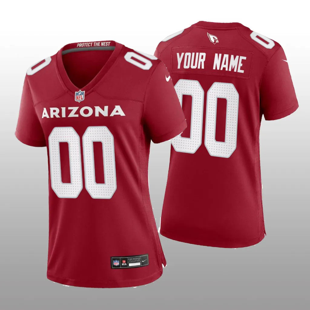 Arizona Cardinals Custom Cardinal Jersey Game Women's