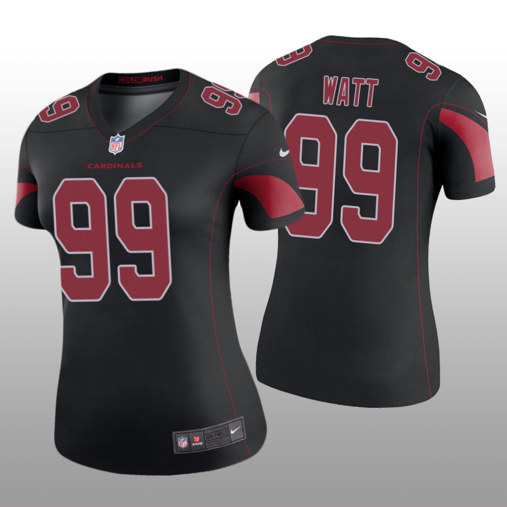 Arizona Cardinals J.J. Watt Black Jersey Color Rush Legend Women's